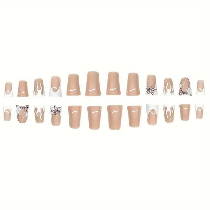 Artistic 3D Decorated Press-On Nails Stornfield
