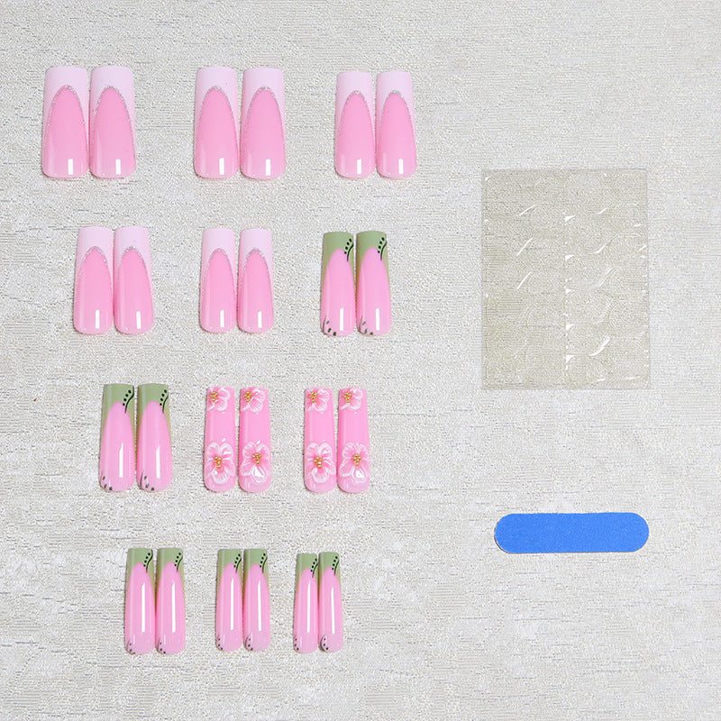 Artful nail tips with floral embellishments Stornfield