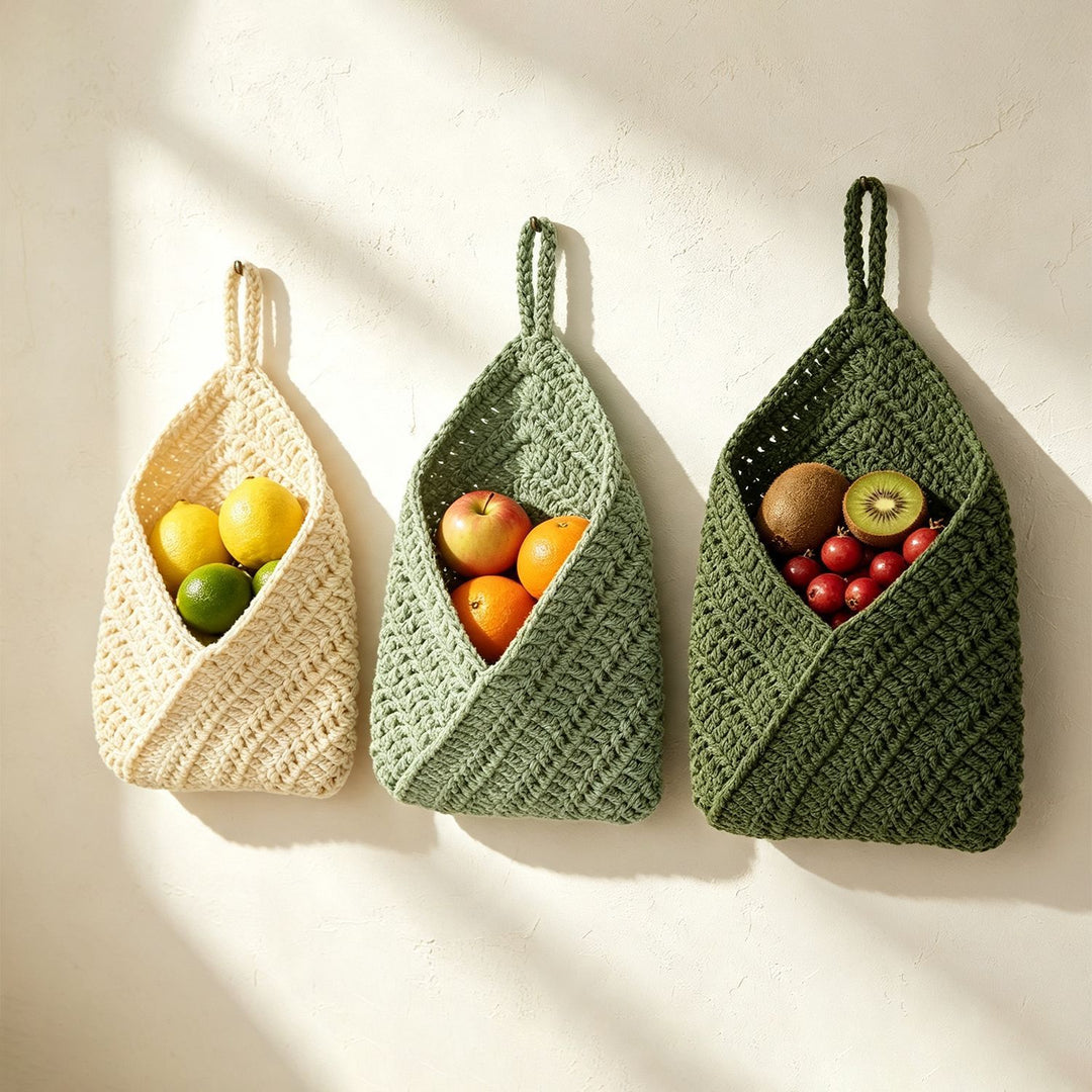 Hand-knotted storage bag Stornfield