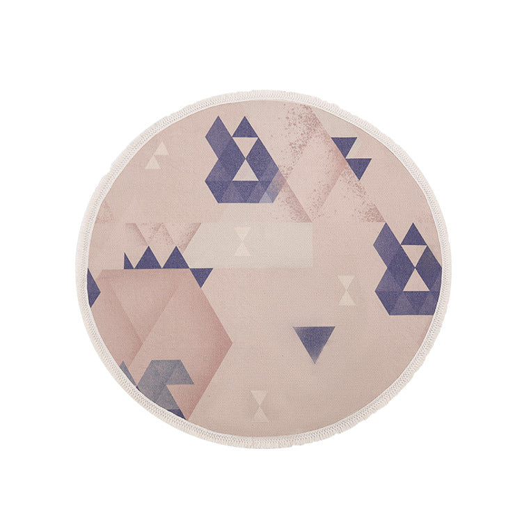 Round Decorative Living Room Carpet with Modern Geometric Pattern Stornfield