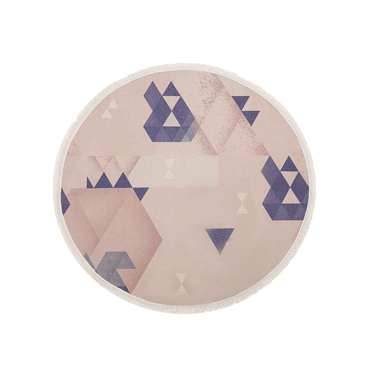 Round Decorative Living Room Carpet with Modern Geometric Pattern Stornfield