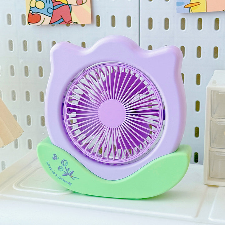 Unisex Portable Mini Table Fan in Flower Pattern Stornfield