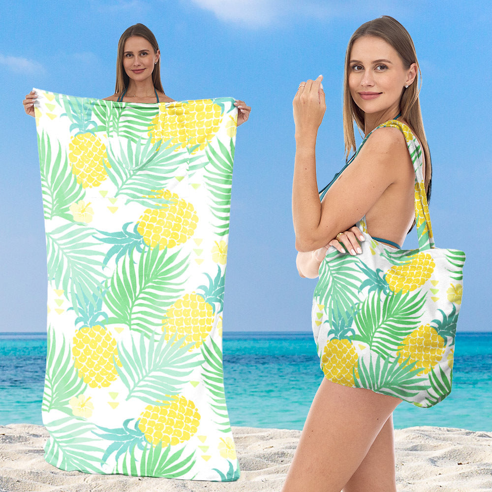 Beach towel with elegant floral patterns Stornfield