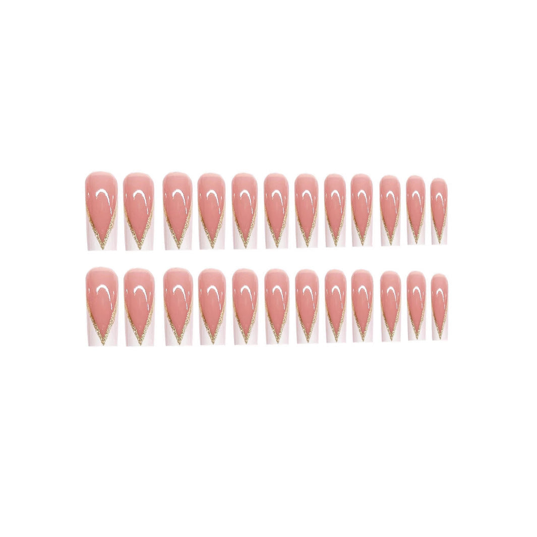 Decorative French Tip Nail Art Extensions Stornfield