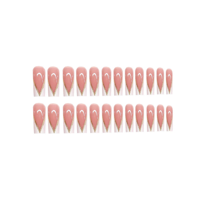 Decorative French Tip Nail Art Extensions Stornfield
