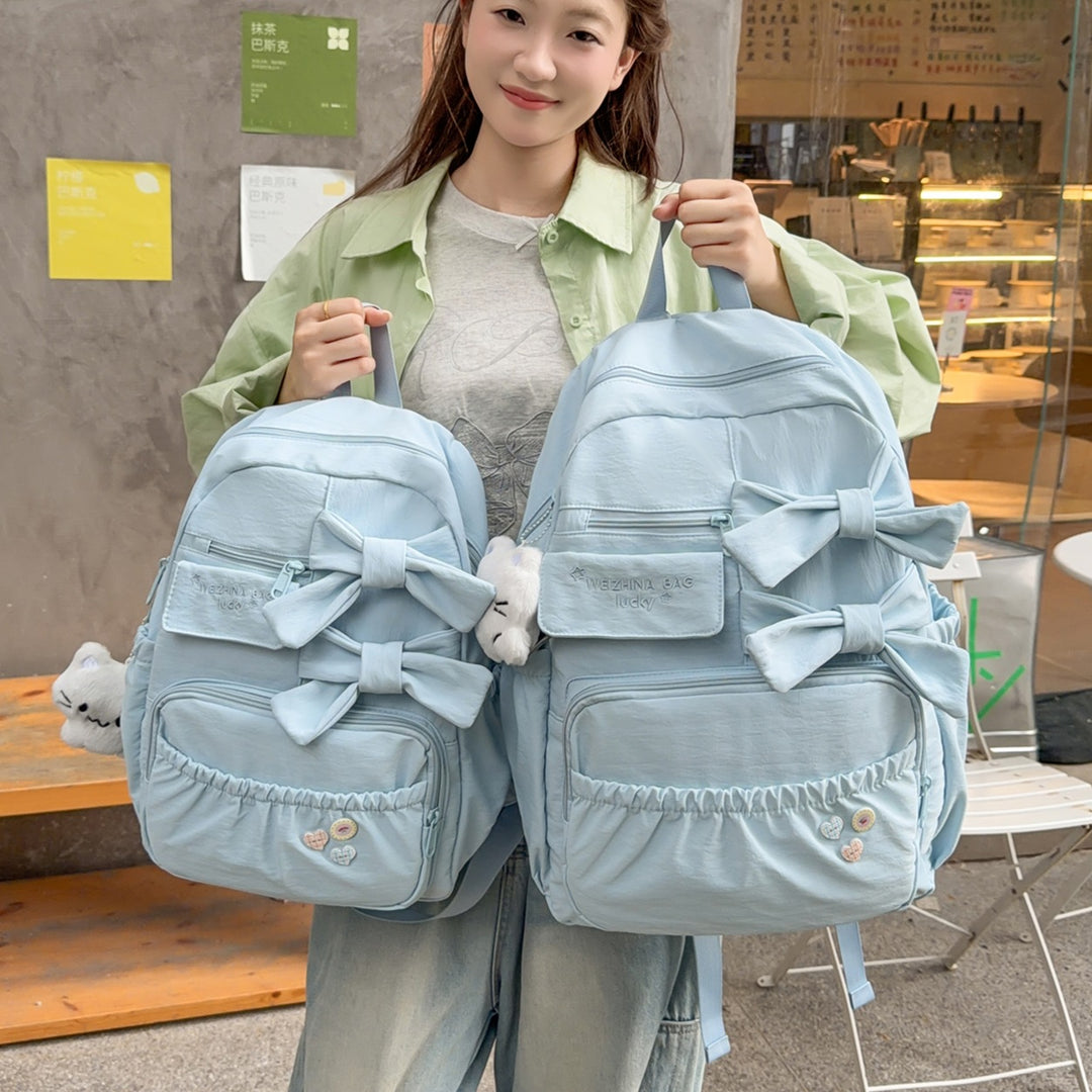 Stylish Bow-Accented Backpack Stornfield
