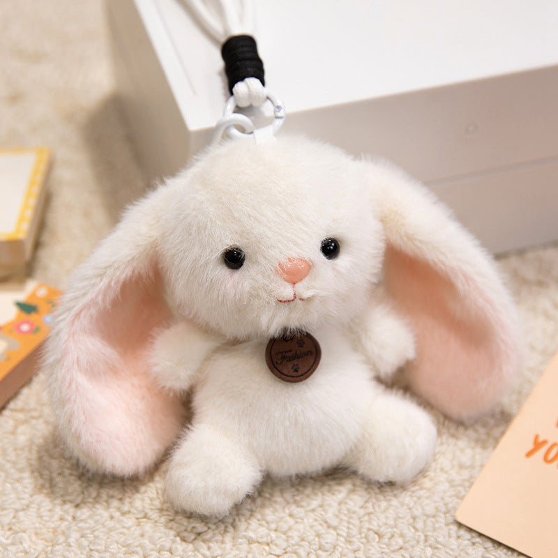 Plush Sitting Piglet Comforter Toy with Embroidered Paw Charm and Pendant Stornfield