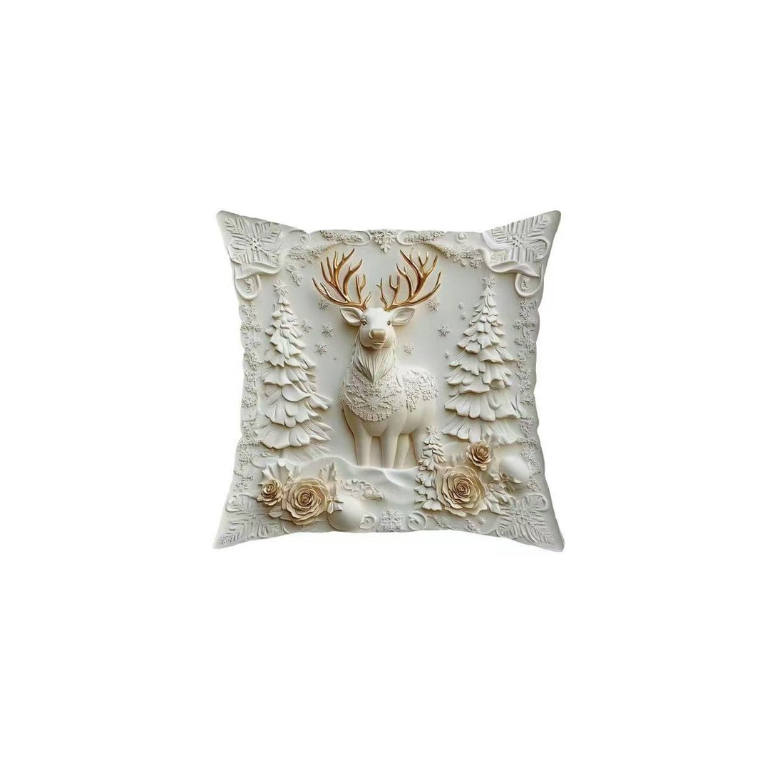 Decorative Christmas Relief Throw Pillow