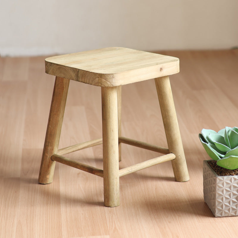 Handcrafted wooden stool Stornfield