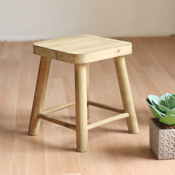 Handcrafted wooden stool Stornfield