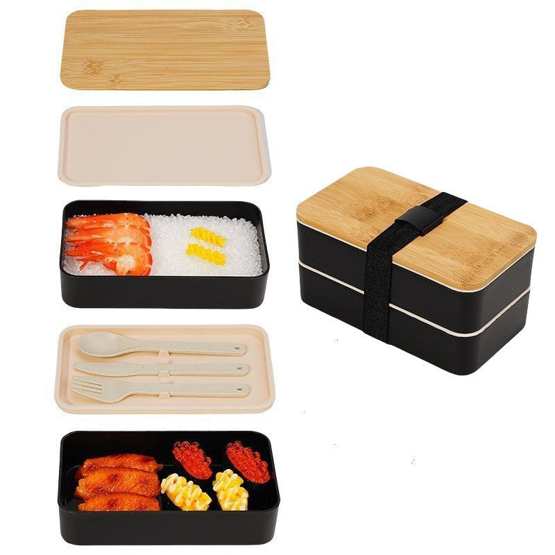 Multi-Layered Bamboo Lunch Container