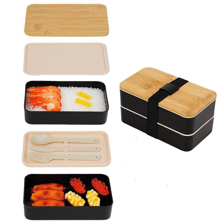 Multi-Layered Bamboo Lunch Container