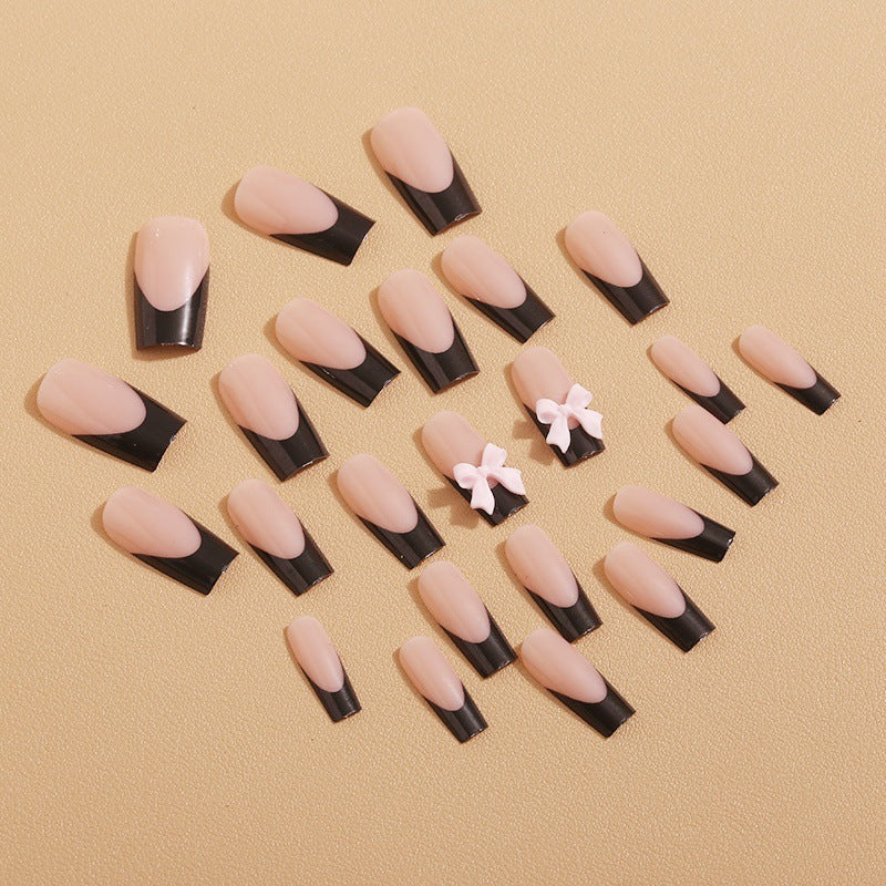 Artificial nail tips with bow design Stornfield