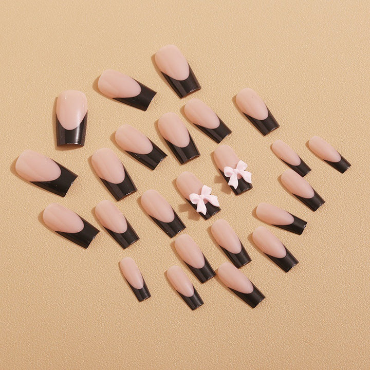 Artificial nail tips with bow design Stornfield