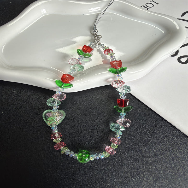 Floral Beaded Phone Lanyard Stornfield
