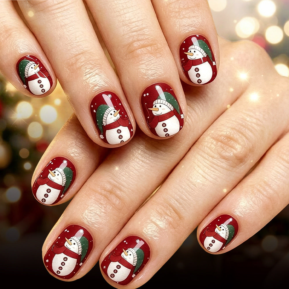 Holiday-Themed Snowman Nail Art Stornfield