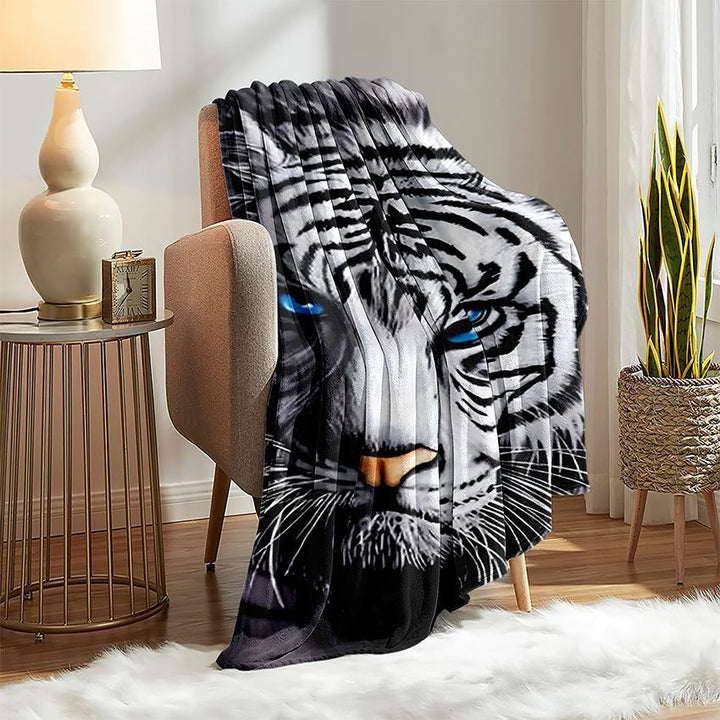 Tiger-Themed Soft Plush Throw Blanket