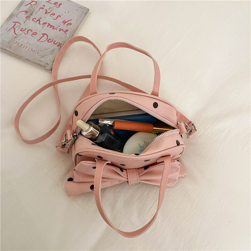 Bow-Embellished Handheld Purse
