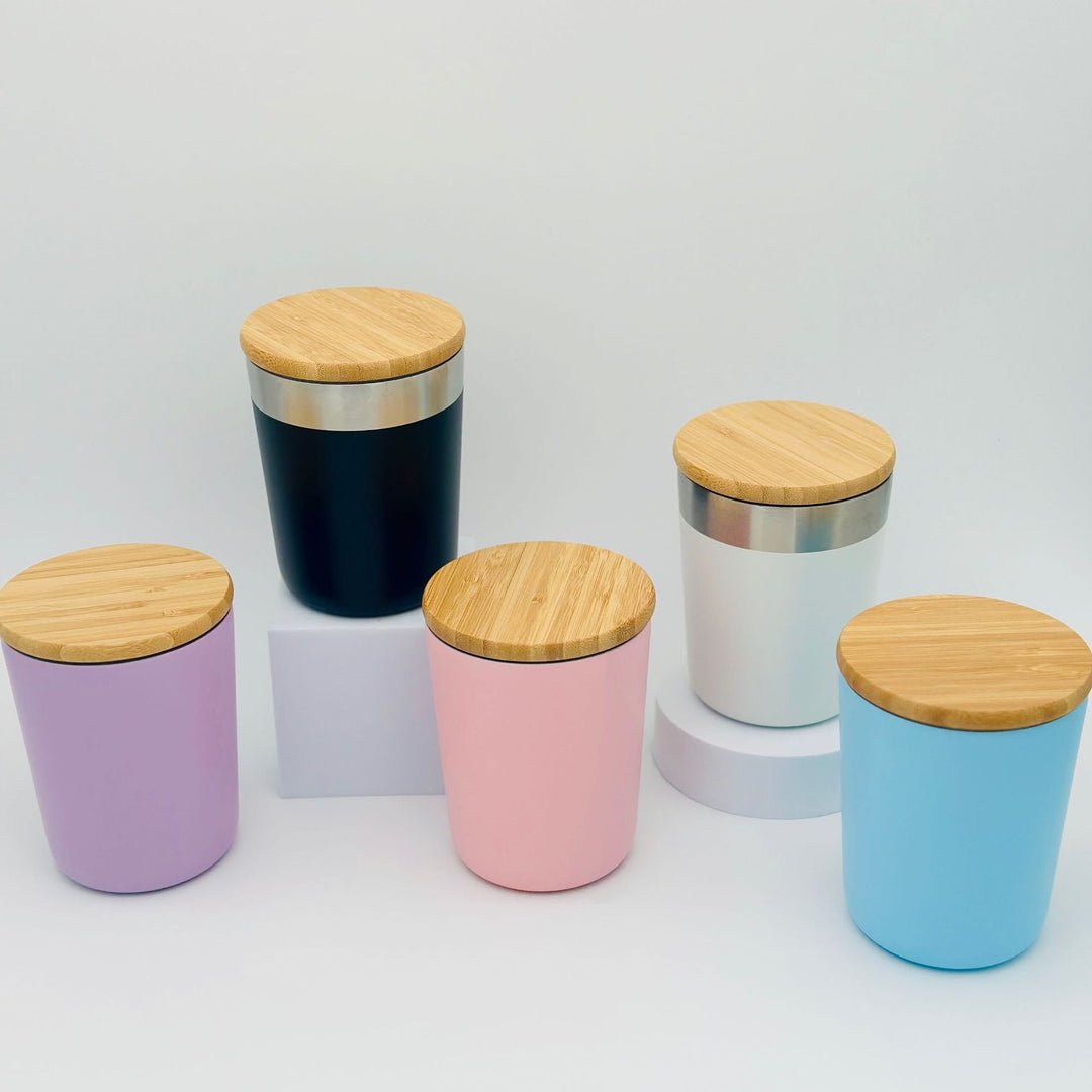 Ladies elegant sustainable insulated cup with bamboo lid Stornfield