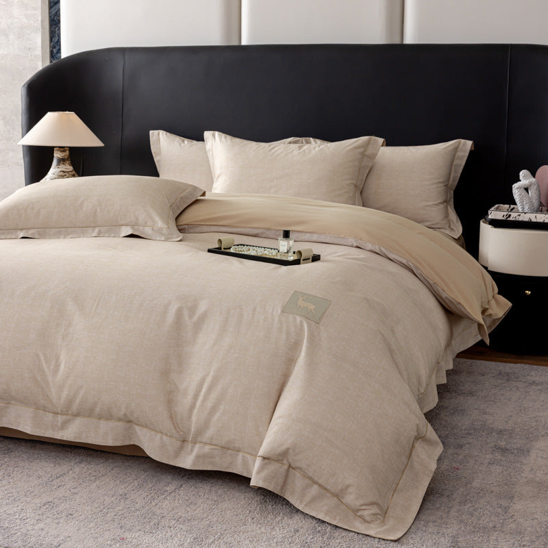 Washed Linen-Blend Duvet Cover Set with Envelope Pillow Shams