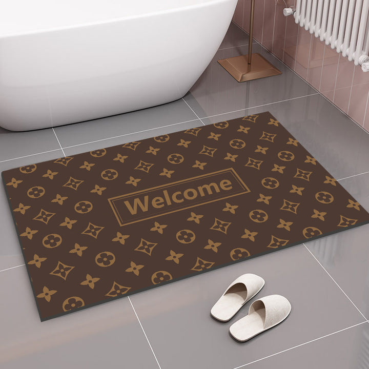 Fun Graphic Bath Mat for Bathroom