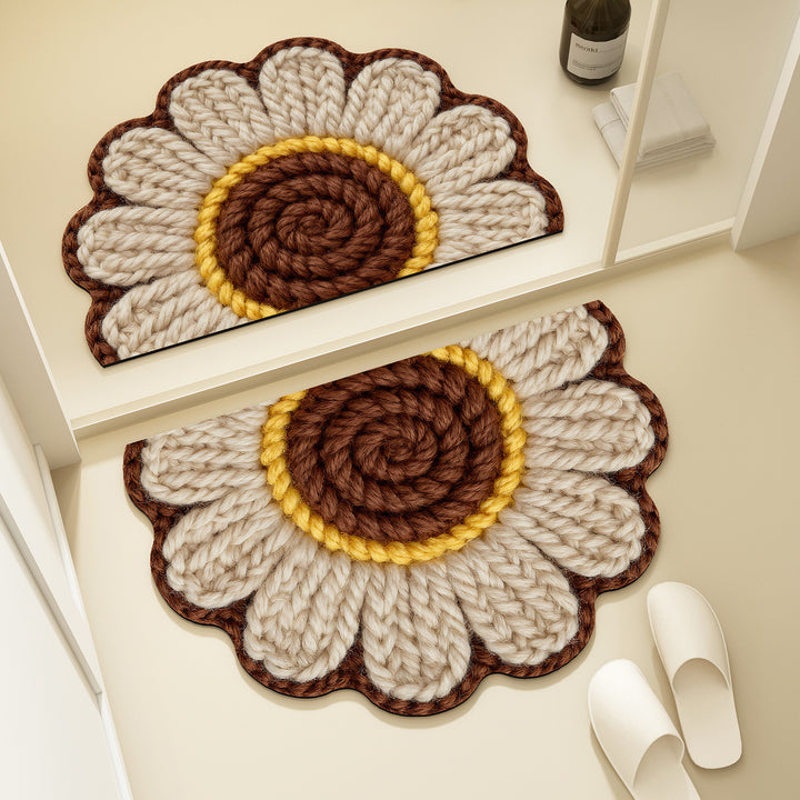 Bear-Shaped Plush Bath Mat for Bathroom