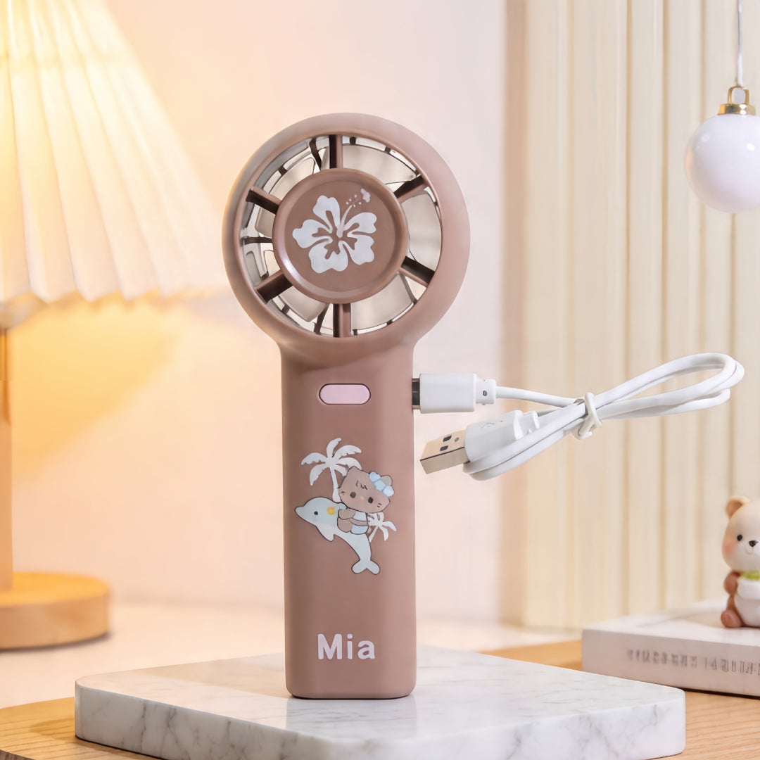 Women's Portable Handheld Fan with Cute Animal Design Stornfield