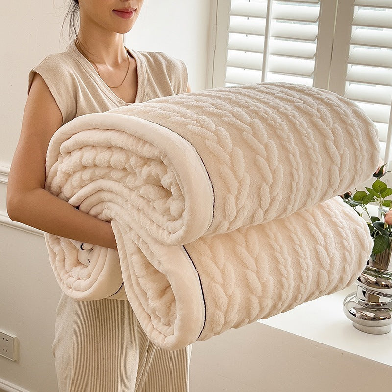 Textured Cozy Throw Blanket