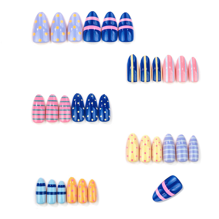 Stylish Patterned Press-On Nail Art Set