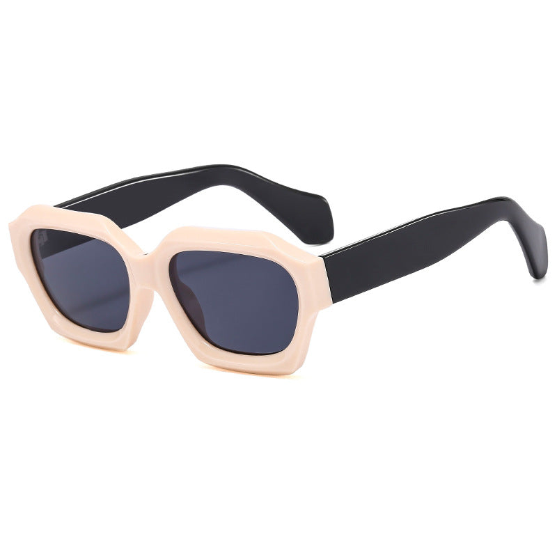 Women's designer sunglasses with distinctive geometric frame and polarized lenses Stornfield
