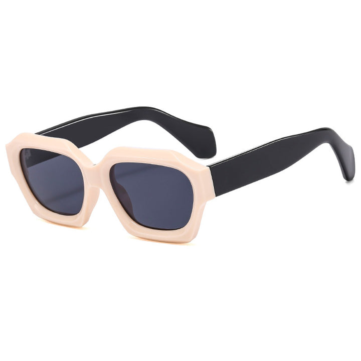 Women's designer sunglasses with distinctive geometric frame and polarized lenses Stornfield