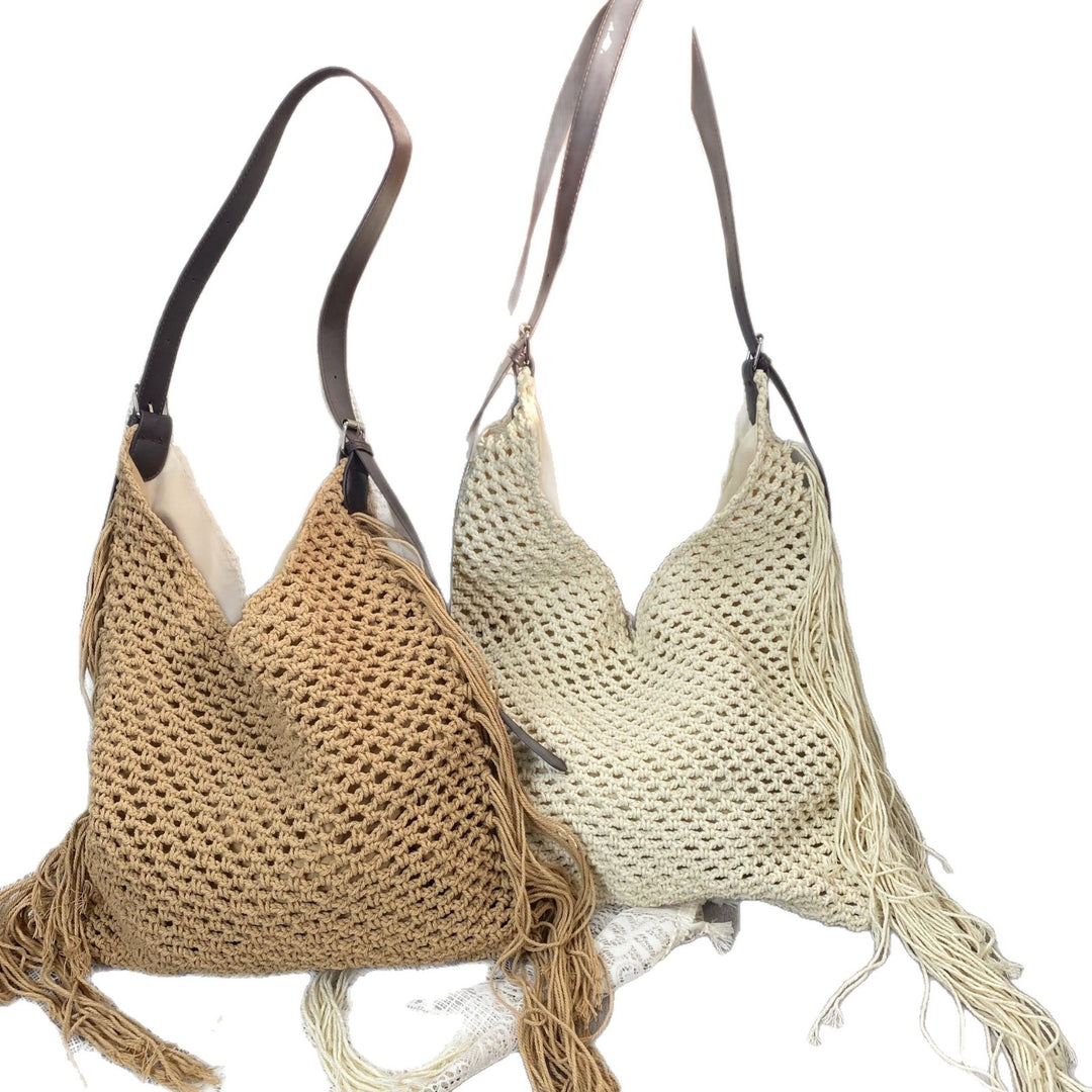 Macrame Crossbody Bag with Fringes Stornfield