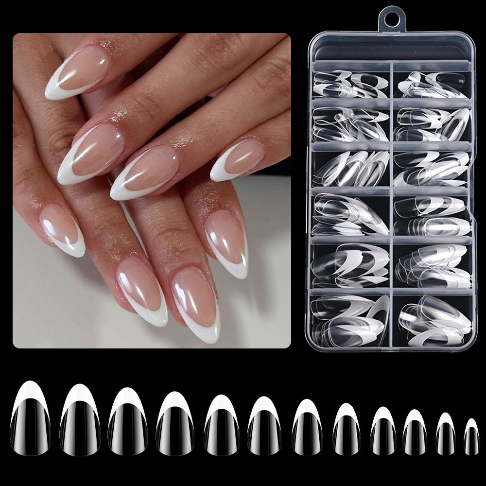 Elegant French Tip Press-On Nail Tips Kit