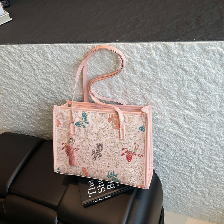 Embroidered Butterfly Pattern Handbag Stornfield