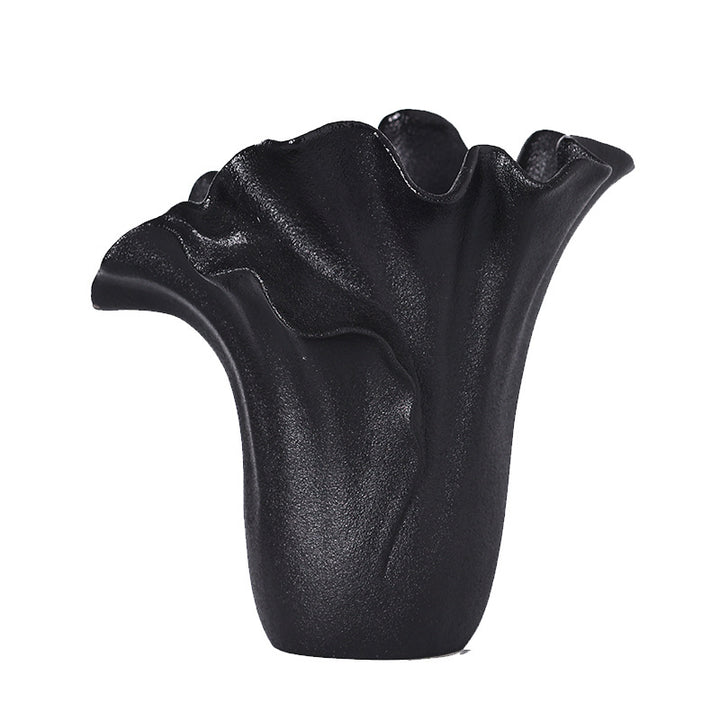 Decorative Sculptural Black Ceramic Vase Stornfeild