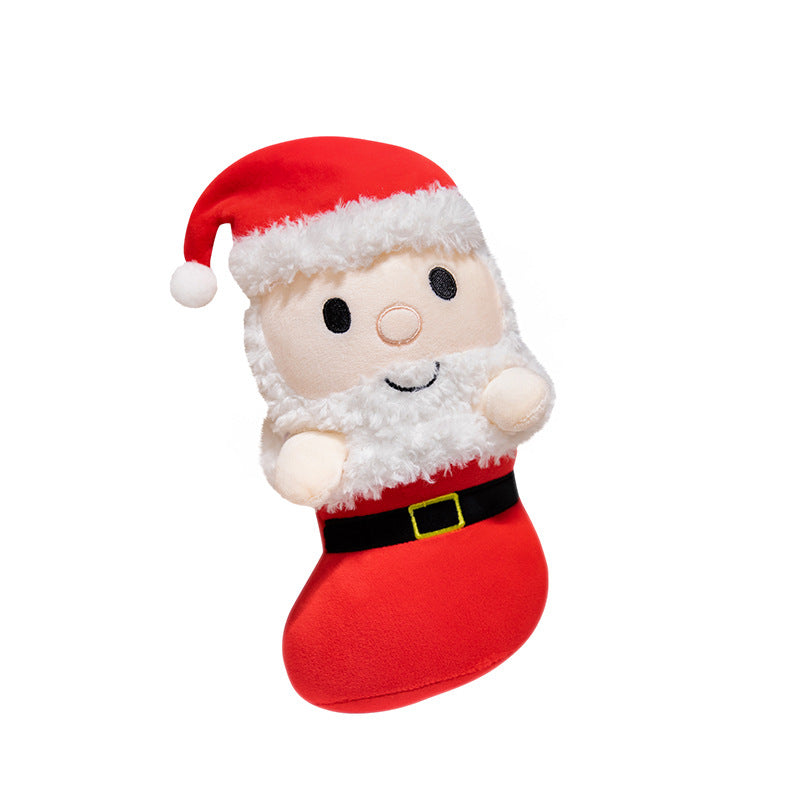 Plush Christmas Tree Decorative Cuddle Pillow with Embroidered Face and Tiered Soft Layers Stornfield