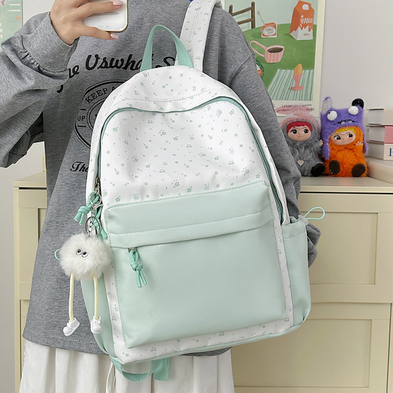 Mini backpack with floral design and practical organizer compartments Stornfield