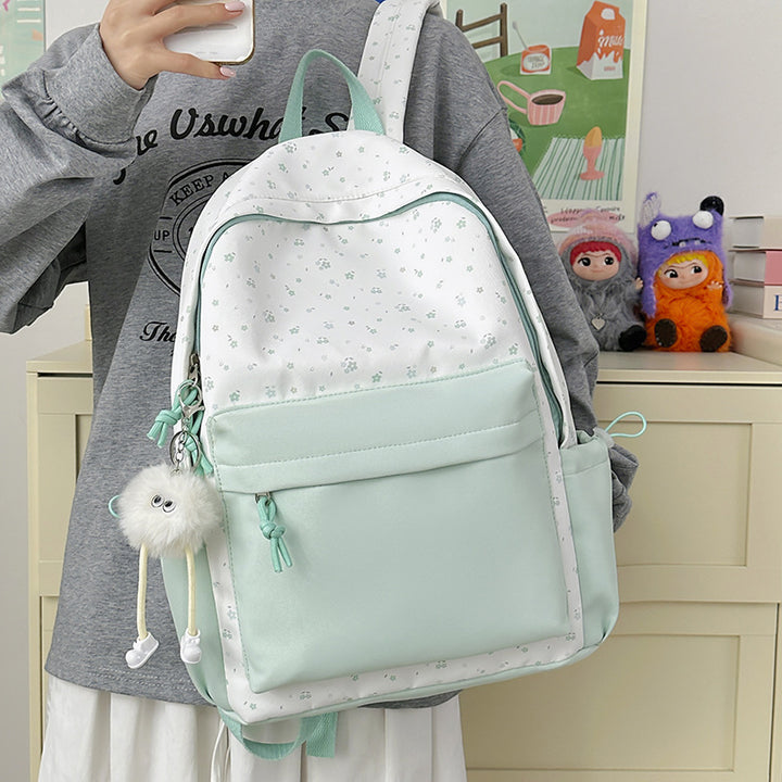 Mini backpack with floral design and practical organizer compartments Stornfield