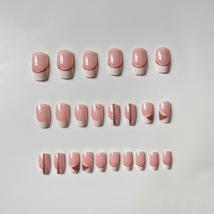 Elegant French Tip Nail Art Set Stornfield 1789915033