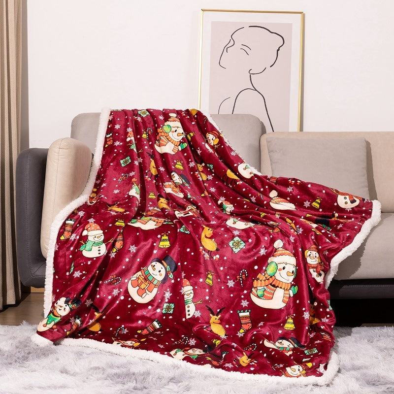 Fun Holiday-Themed Plush Fleece Blanket