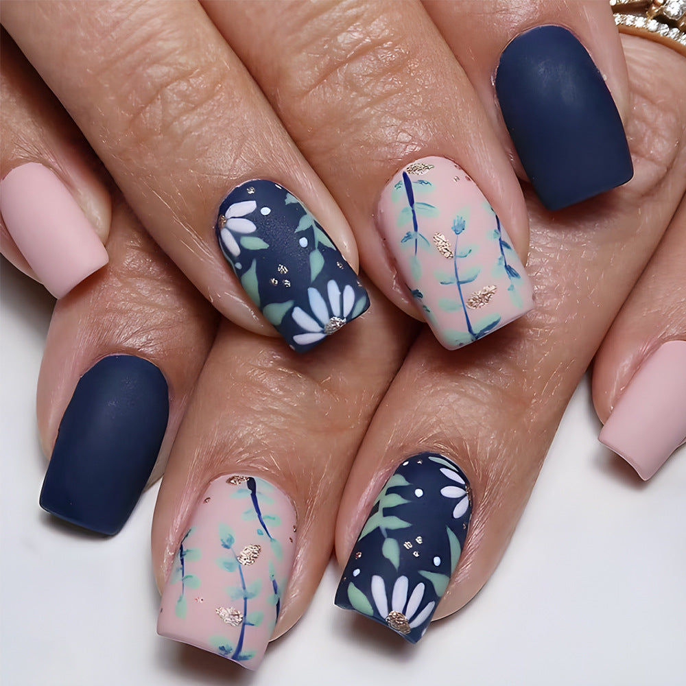 Artistic Floral Gel Nail Art Stornfield