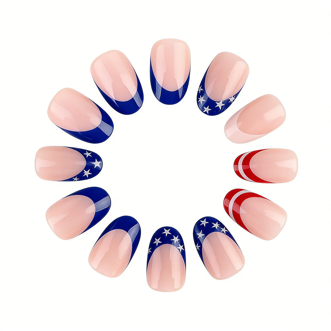Artistic American Flag Nail Art Stornfield
