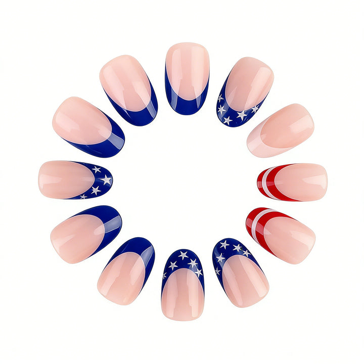 Artistic American Flag Nail Art Stornfield