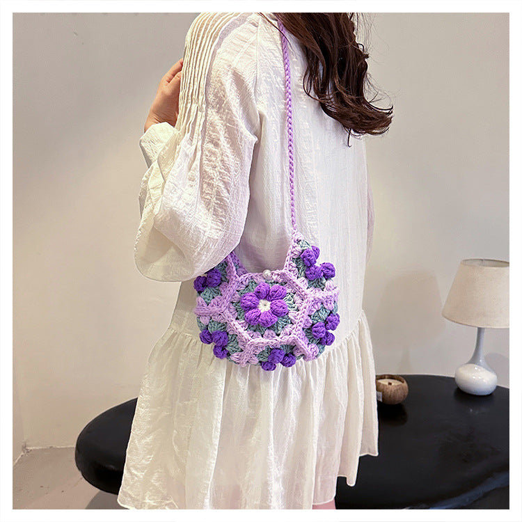Handcrafted Floral Crochet Handbag