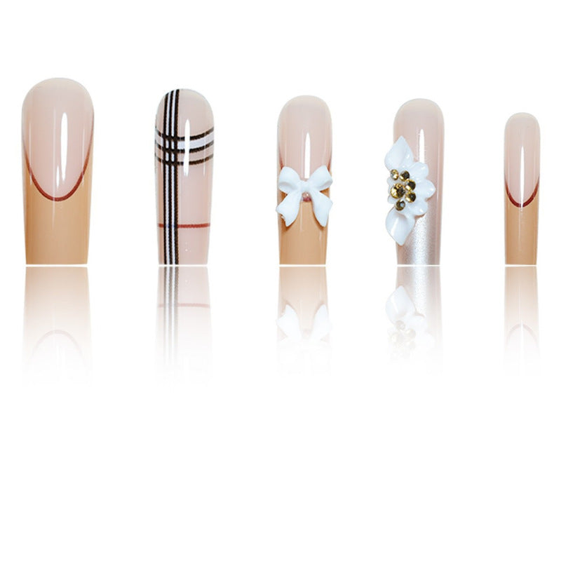 Artistic Designer Long Press-On Nails Stornfield