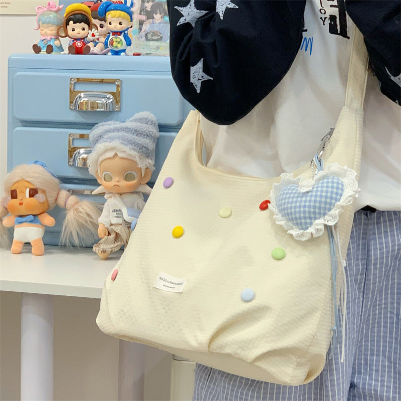 Casual Pop-Embellished Hobo Bag Stornfield