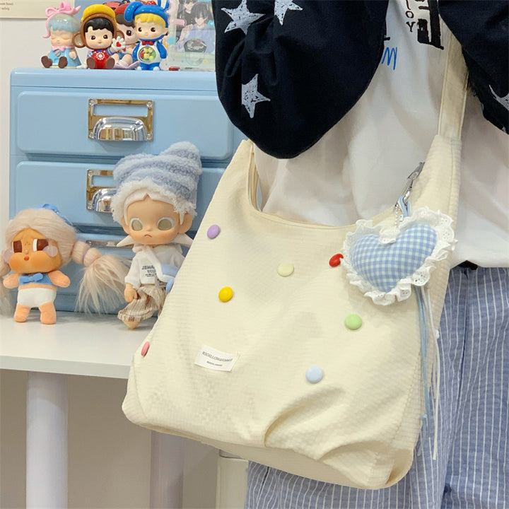 Casual Pop-Embellished Hobo Bag Stornfield