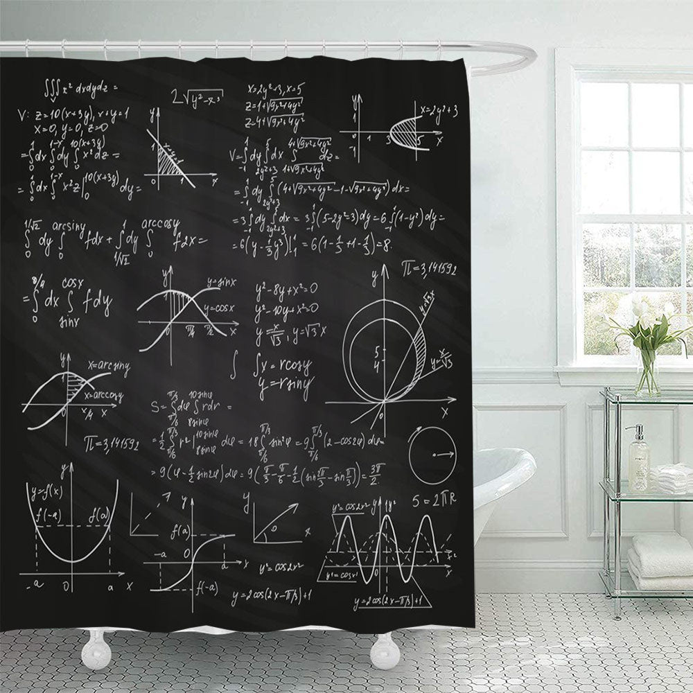 Shower Curtain with Scientific Equation Design Stornfield