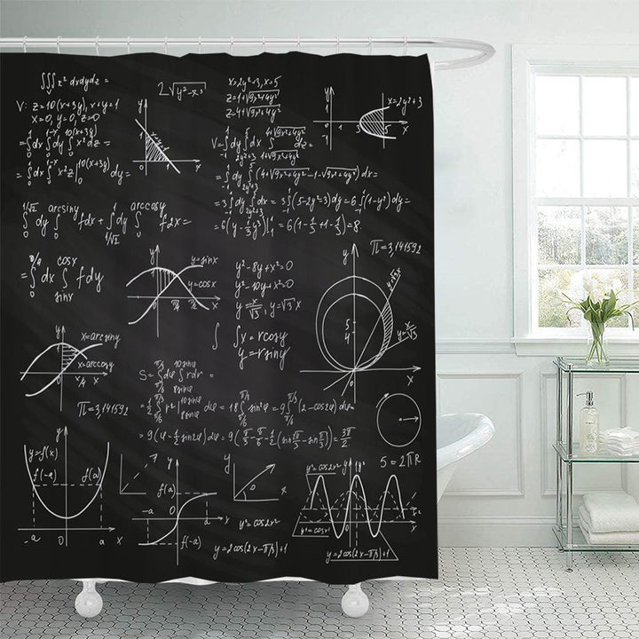 Shower Curtain with Scientific Equation Design Stornfield