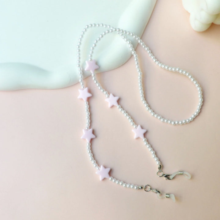 Fashionable pearl necklace with heart pendants Stornfield